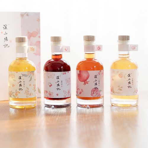 【溪山隱記】櫻桃酒櫻花禮盒高顏值果酒低度甜酒生日禮物女士4瓶